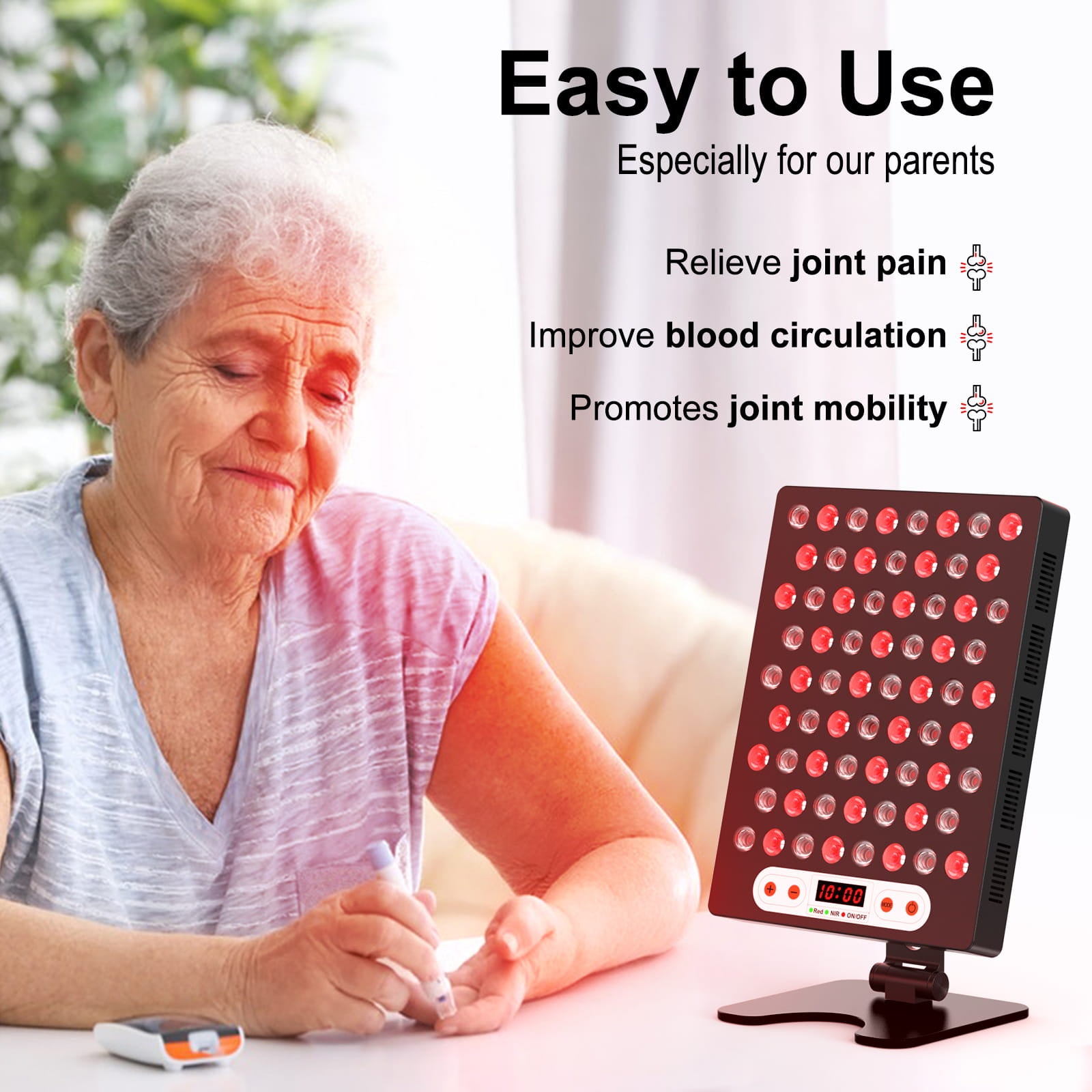 BONTANNY BL-300P Red Light Therapy Panel - 660nm & 850nm, 100W Medical Grade Device for Pain Relief & Skin Health