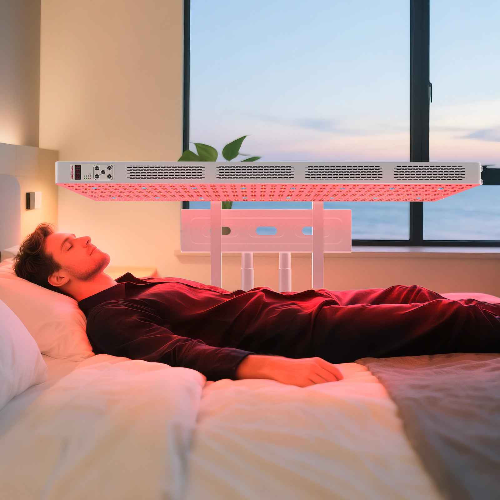 Bontanny Full Body Red Light Therapy Device – 480 LED Beads, 7-Band Red, Blue & Near Infrared (630/660/810/830/850/1060nm), With Stand | BO1500 / BO2400