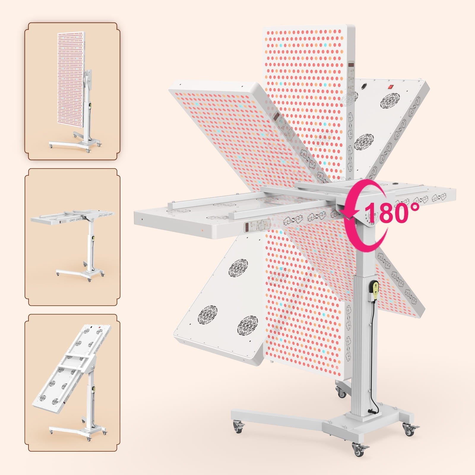 BONTANNY 1500W Medical-Grade Red Light Therapy Panel — 7-Wavelength LED Panel (480/630/660/810/830/850/1060nm) – Red/NIR/Blue Therapy with Stand
