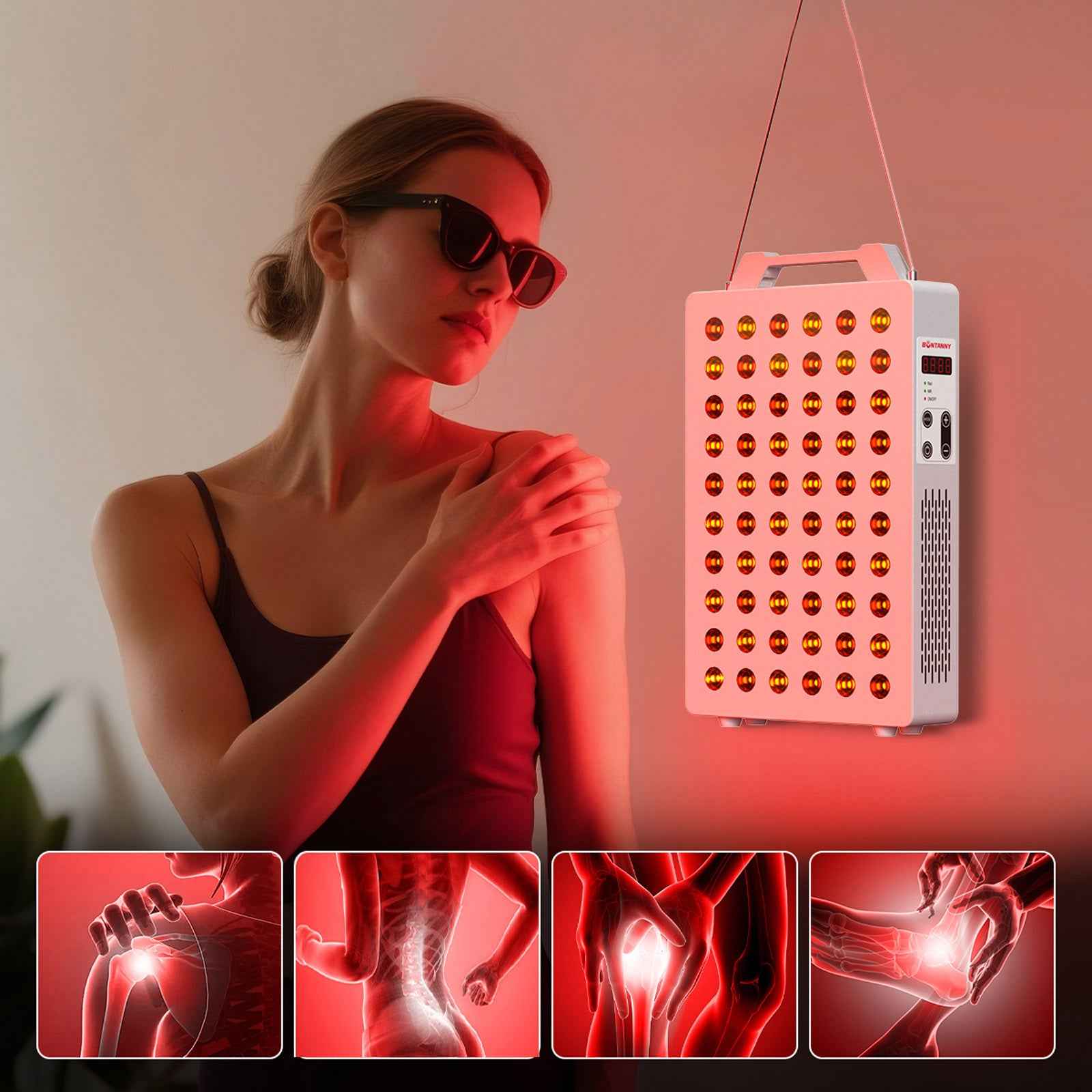 Bontanny BO-300 Desktop Red Light Therapy Panel – 5 Wavelengths (630–850nm)
