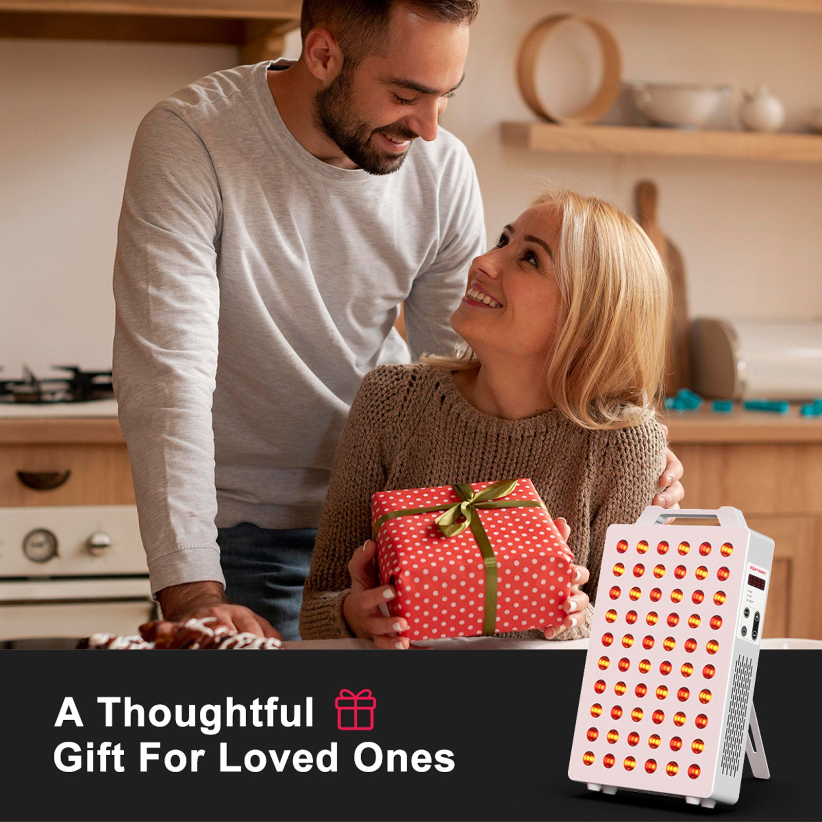 Bontanny Red Light Therapy, 630/660/810/830/850nm 5 Wavelengths Red Near Infrared Light Device BO-300