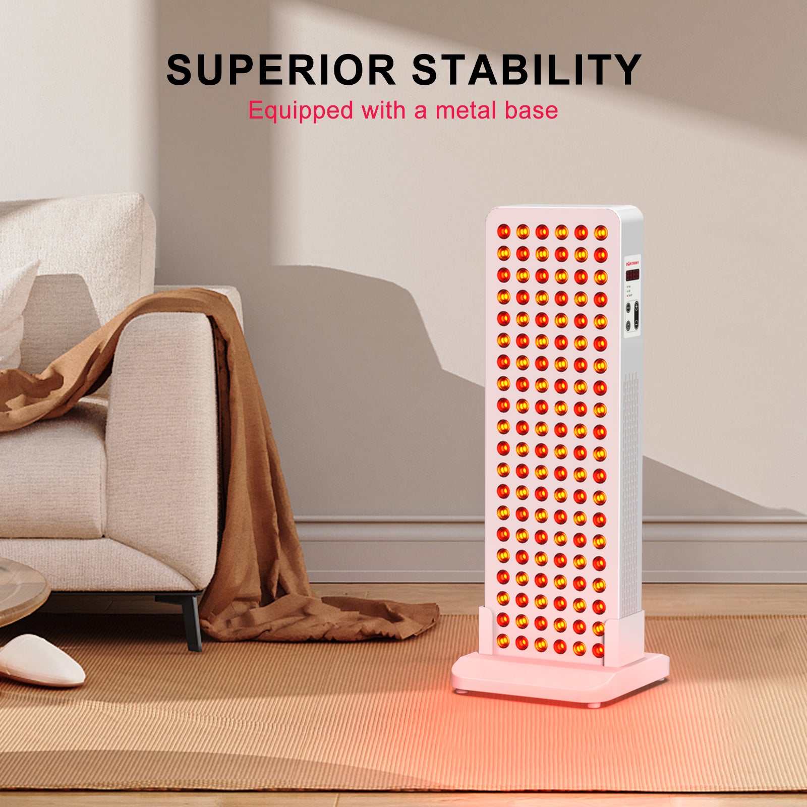 Bontanny Red Light Therapy Panel BO-600 with Base – 5 Wavelengths 630/660/810/830/850nm