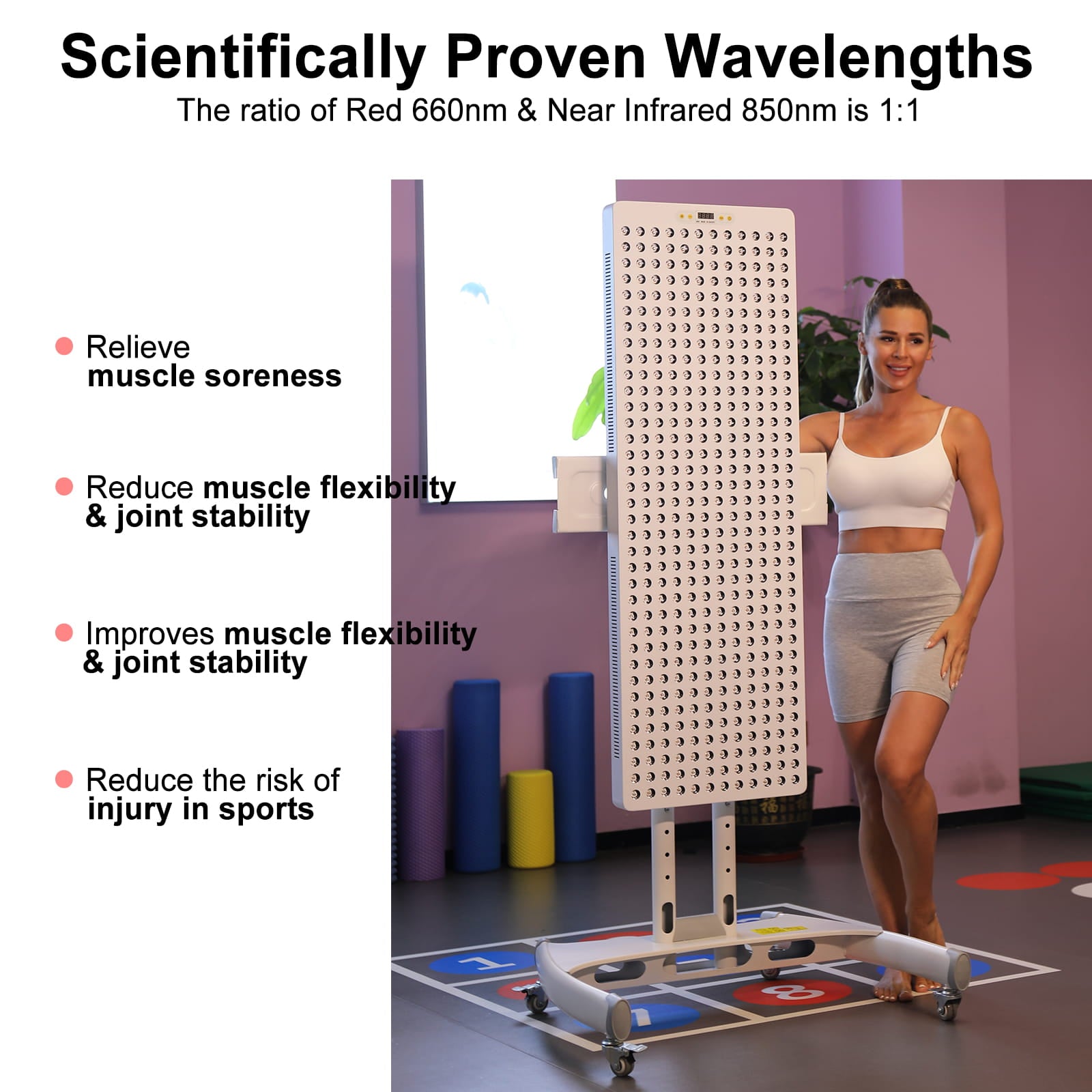 Bontanny Red Light Therapy Device with Stand - Moving Pro Series Professional Edition