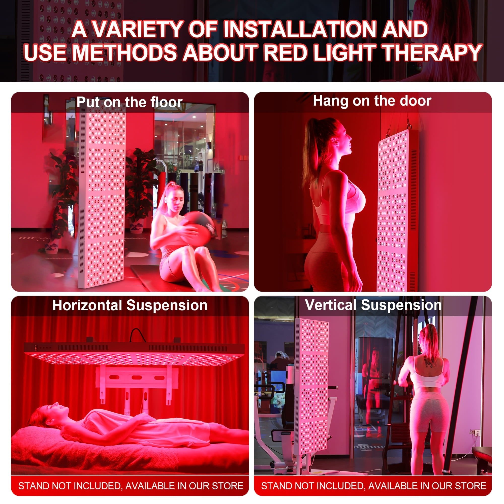 Bontanny Red Light Therapy Device with Stand - Moving Pro Series Professional Edition
