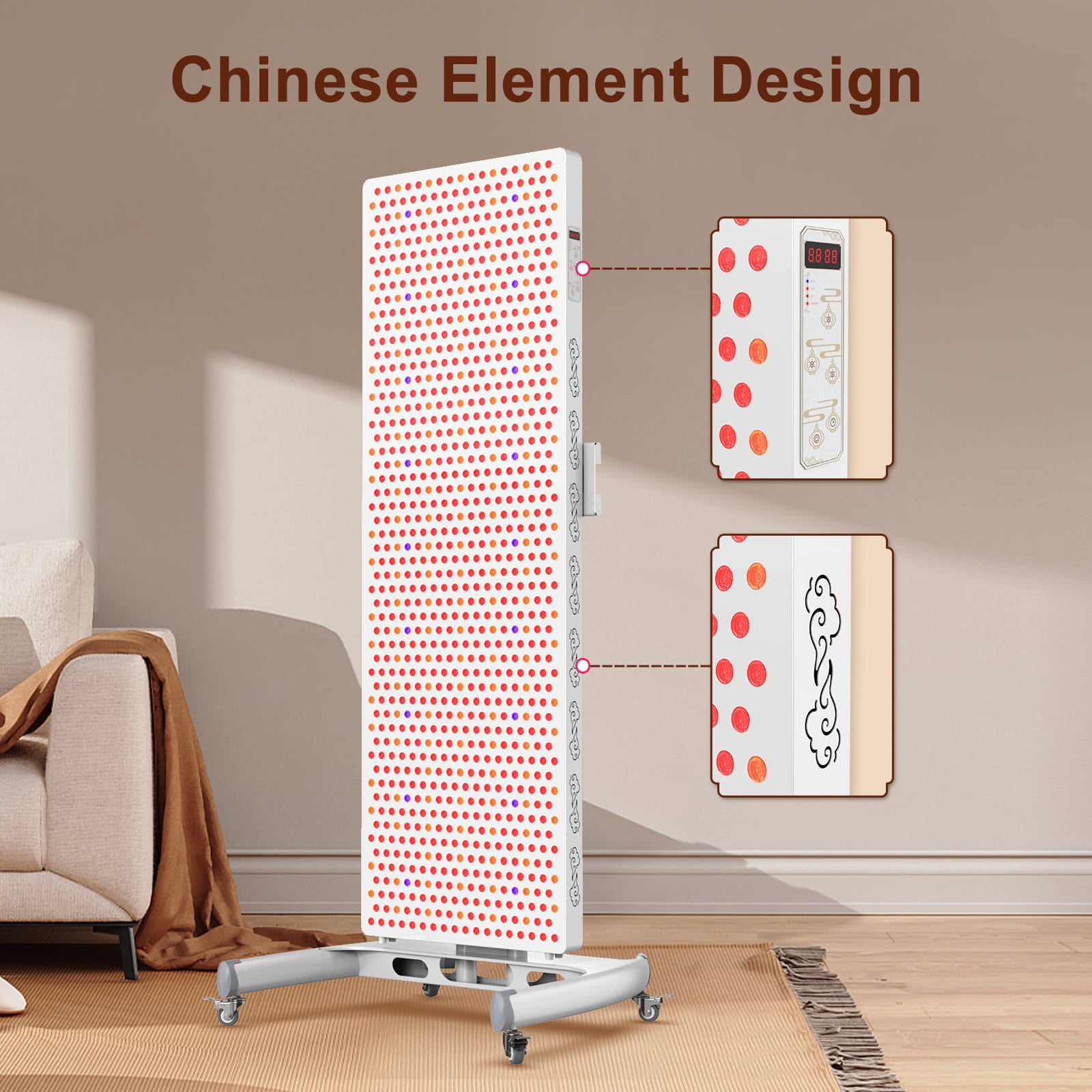 BONTANNY 1500W 7-Band Light Therapy Panel | 480nm Blue Light + 630-1060nm Red/Near-Infrared LED Device | Enjoy full-body healing and rejuvenation at home.【Delivery in 30-35 days】