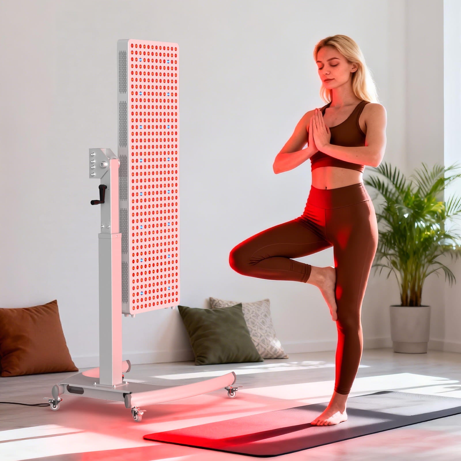 BONTANNY Hand-cranked Stand for Red Light Therapy Panel | 180° Adjustable