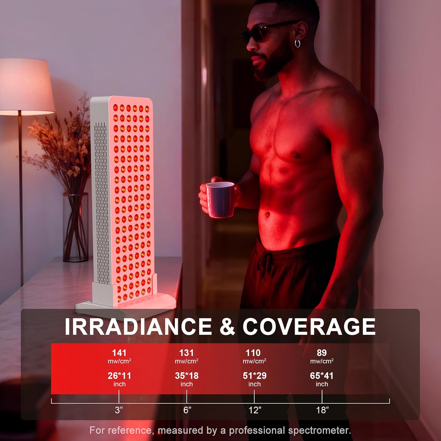BONTANNY Red Light Therapy with Base, 630/660/810/830/850nm 5 Wavelengths Red Near Infrared Light Device with 120 Dual Chip Clinical Grade LEDs, Remote Control, Timer for Face, Body, Skin