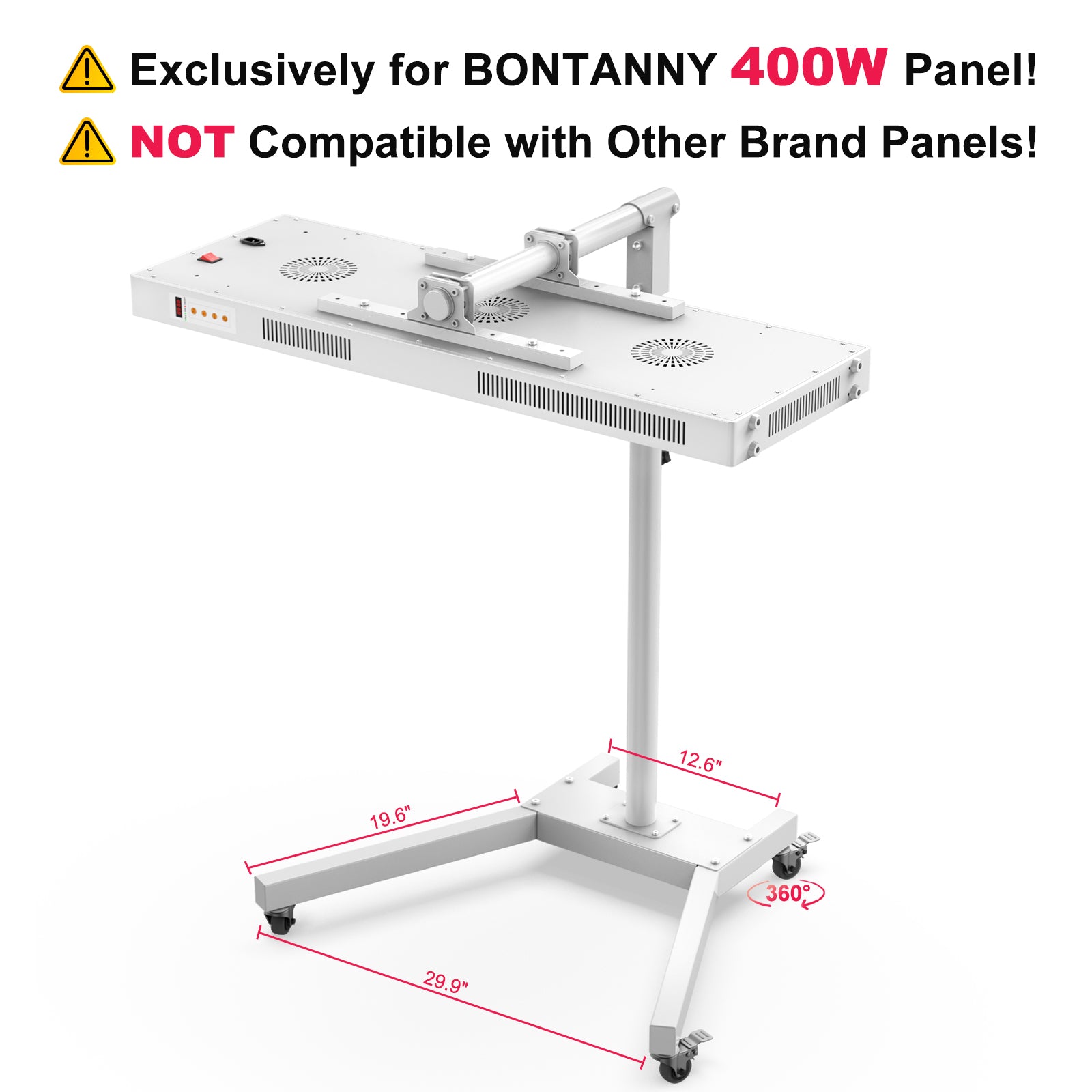 Bontanny Moving Pro -400WSeries Professional Red Light Therapy Device with Stand