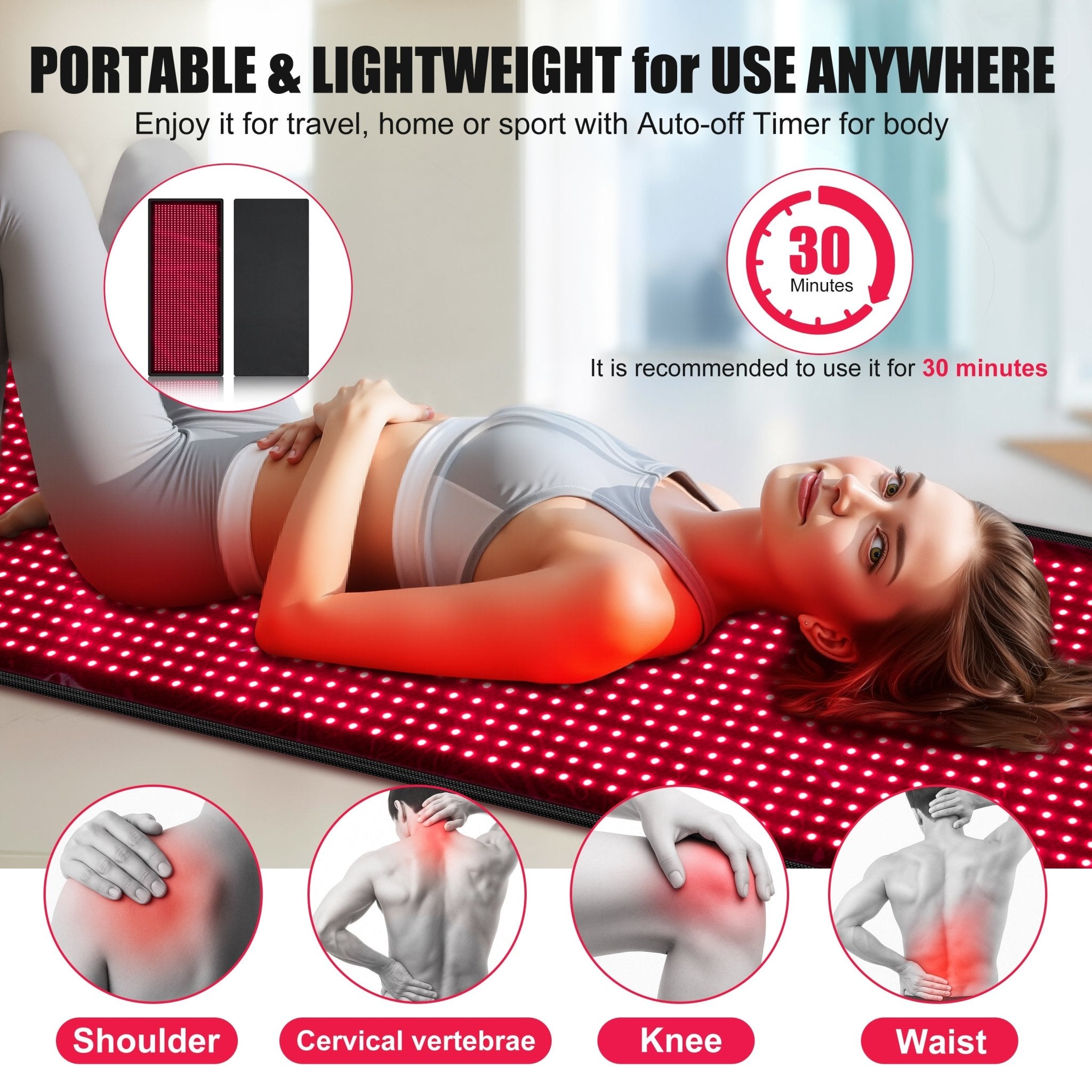 Bontanny Red Light Therapy Mat for Enhanced Recovery and Wellness