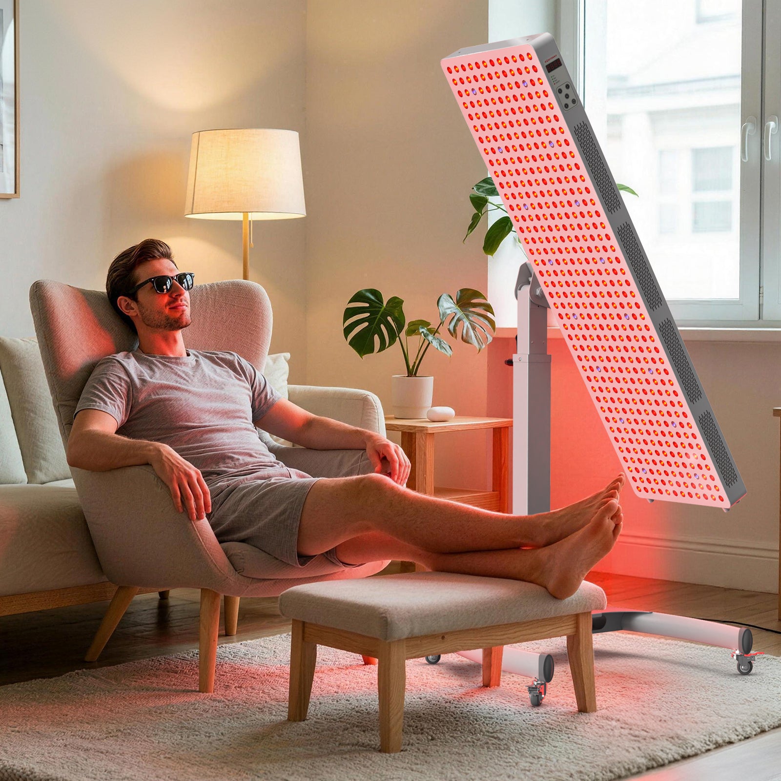 Bontanny Pro Red Light Therapy Device with Stand - Mobile Professional Series (Adjustable 180° )