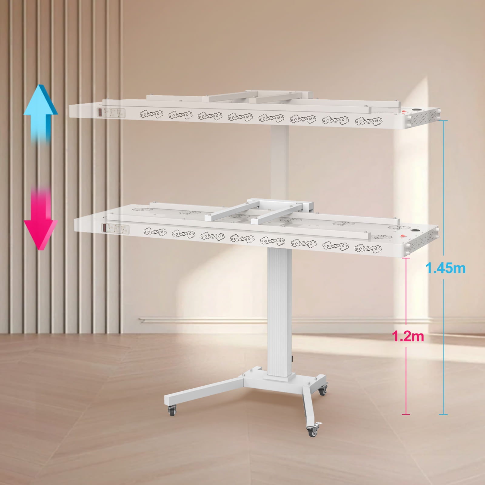 BONTANNY 1500W Medical-Grade Red Light Therapy Panel — 7-Wavelength LED Panel (480/630/660/810/830/850/1060nm) – Red/NIR/Blue Therapy with Stand
