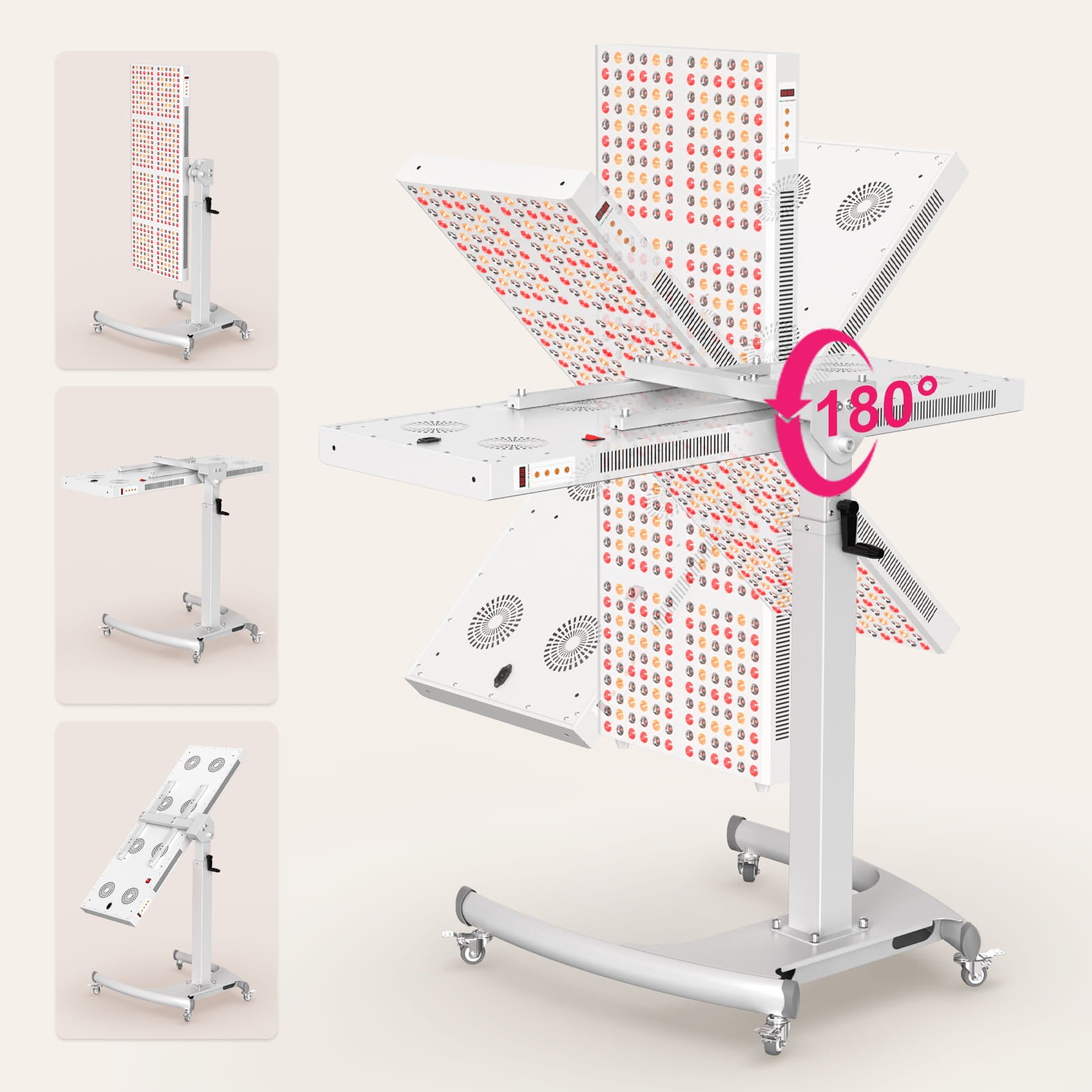 Bontanny Pro Red Light Therapy Device with Stand - Mobile Professional Series (Adjustable 180° )
