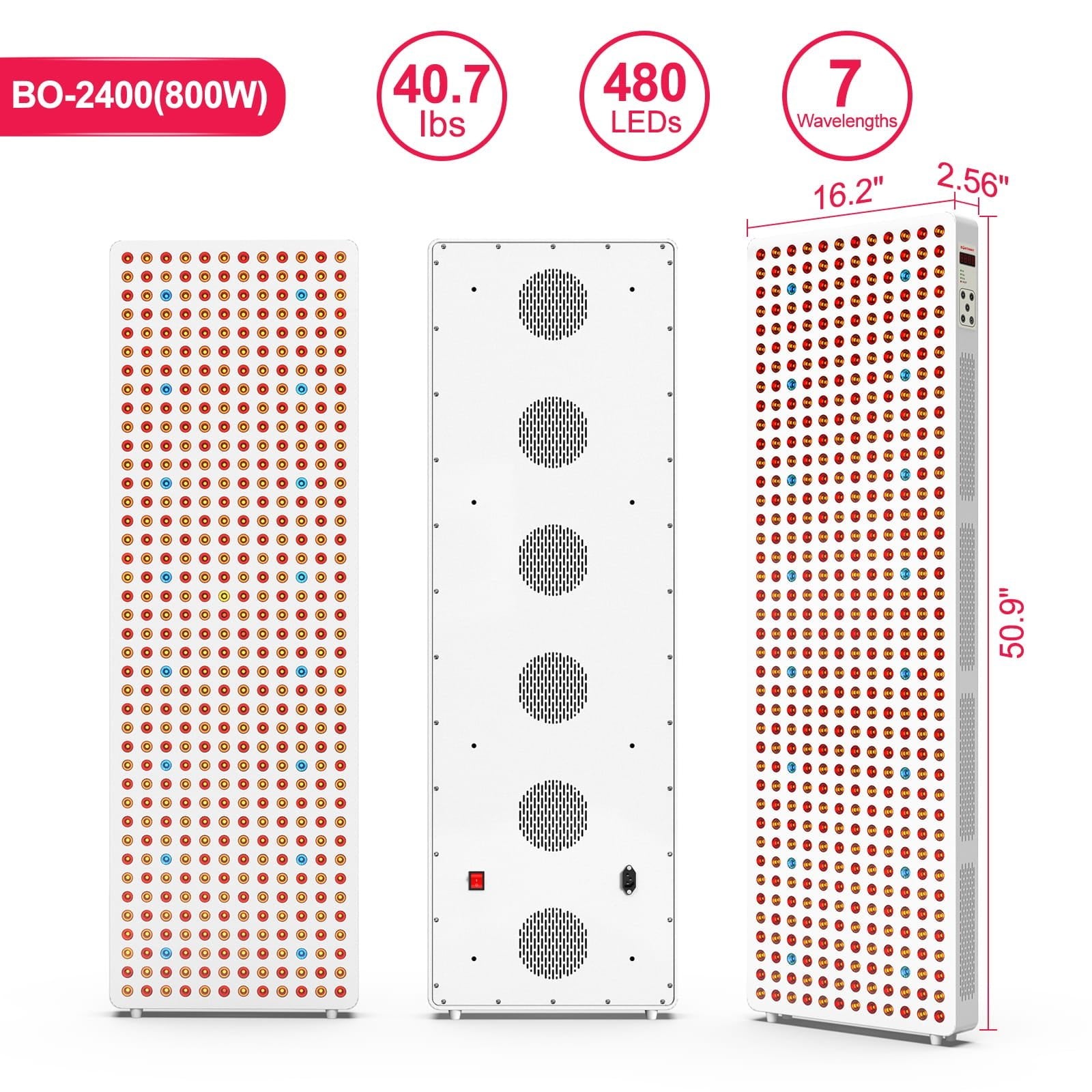 Bontanny Pro Max Red Light Therapy Panel - 7 Wavelengths