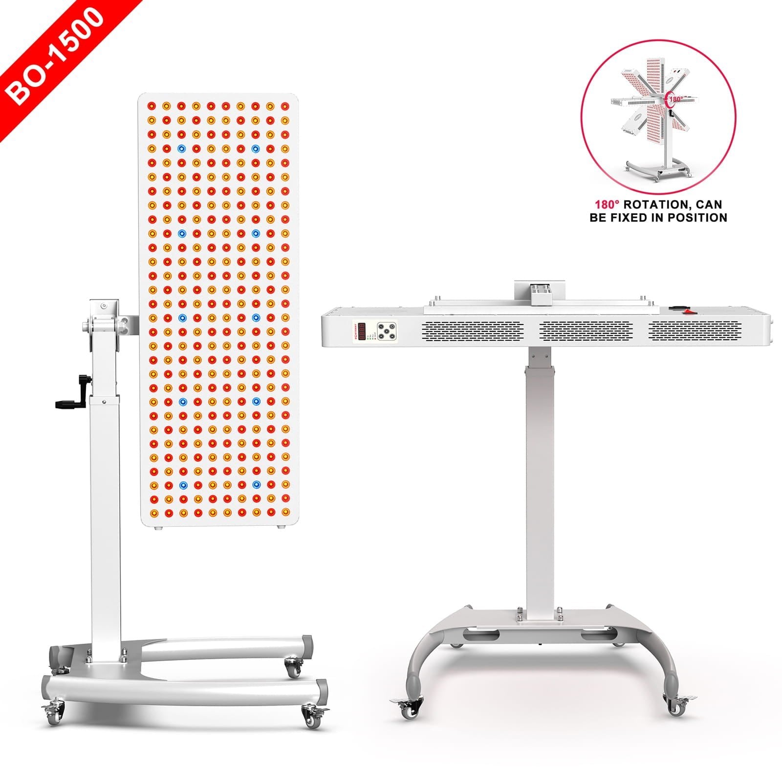 Bontanny Pro Max Red Light Therapy Full Body Panel, 480/630/660/810/830/850/1060nm 7 Wavelengths Blue Red Near Infrared Light Device with 300 Dual Chip Clinical Grade LEDs, Remote Control, Timer （The stand can be adjusted 180°）